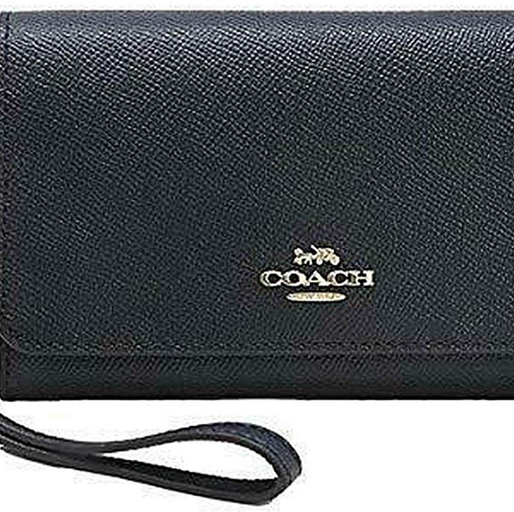 Coach Flap Phone Wallet In Signature Canvas